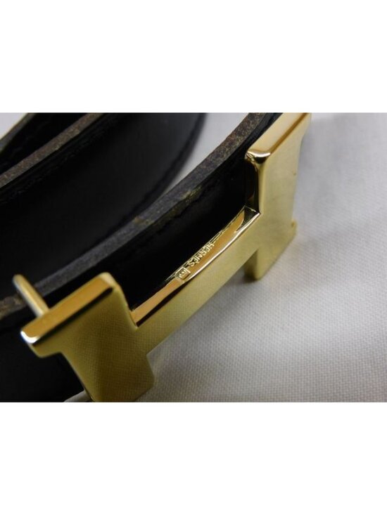 Hermes Mini Constance Belt Buckle 72 cm Reversible Black Brown Gold main image 4
